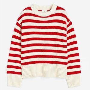 NWT Red and Cream striped HM sweater! Size M